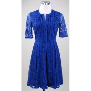 BCBG lace cobalt dress